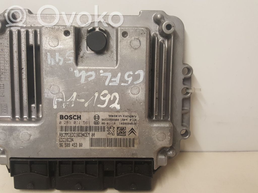 Engine control unit/module   9658945380,0281011561,EDC16C34