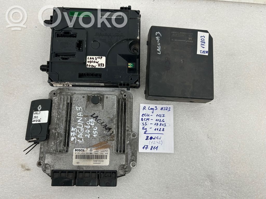 Renault Laguna III Kit cu ECU motor și set închidere uși 