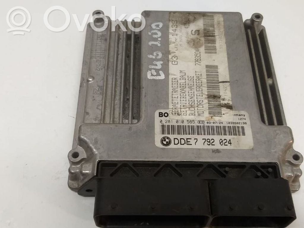 Engine control unit/module   0281010565,7792024