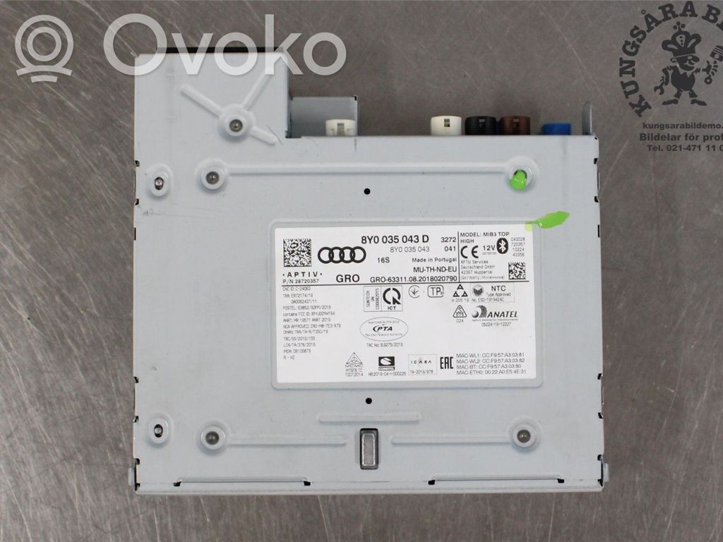 Audi A3 8Y Console centrale, commande de multimédia l'unité principale 