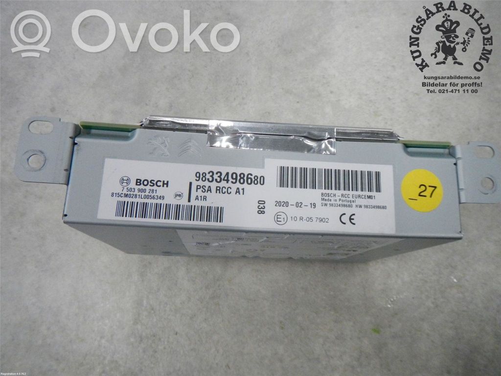 Peugeot 308 Panel / Radioodtwarzacz CD/DVD/GPS 