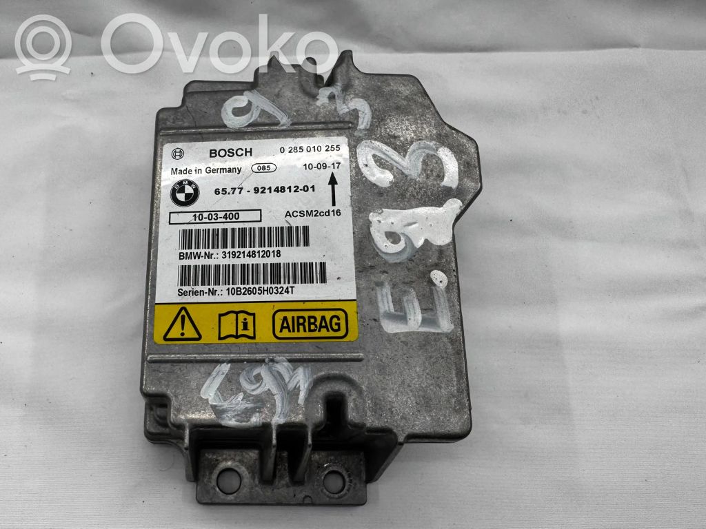 BMW 3 E92 E93 Centralina/modulo airbag 