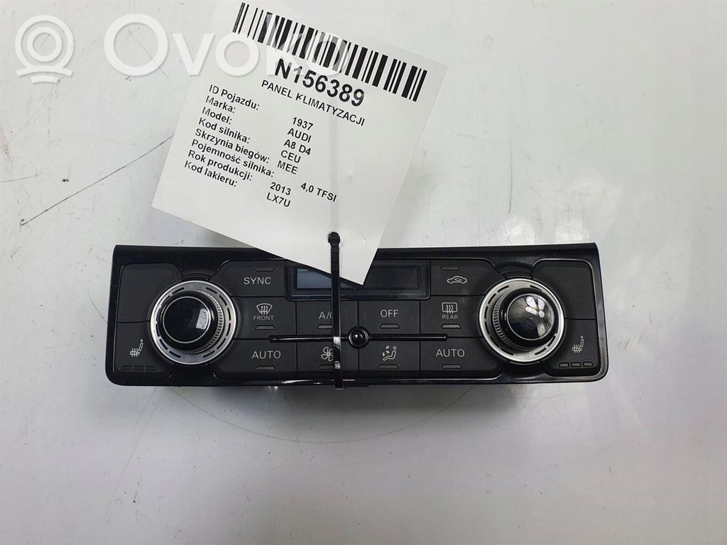 Audi A8 S8 D4 4H Climate control/heater control trim 