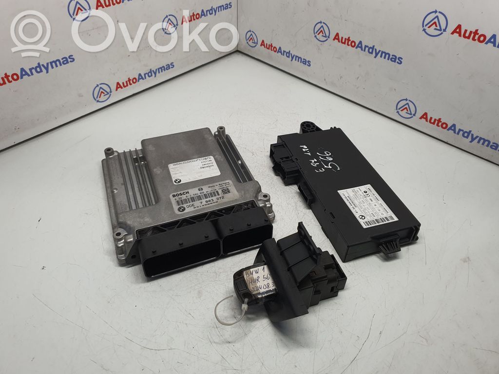 BMW 1 E81 E87 Komputer / Sterownik ECU i komplet kluczy 