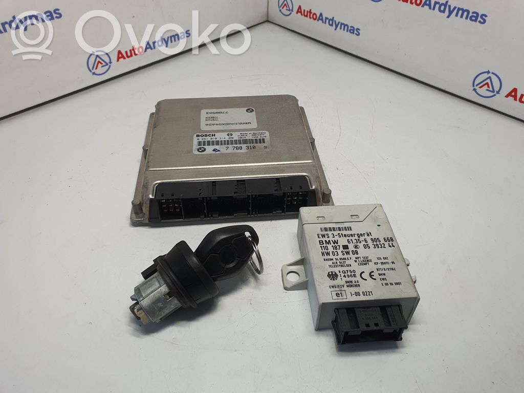Engine ECU kit and lock set   7788310,13617788310,7788016,61356905668,6905668,7789376