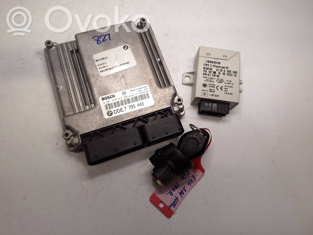 BMW 3 E46 Engine ECU kit and lock set 