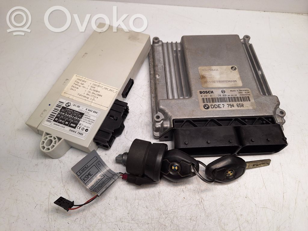 Engine ECU kit and lock set   7794650,13617794650,0281011120,13617794692,61356943854,7794692