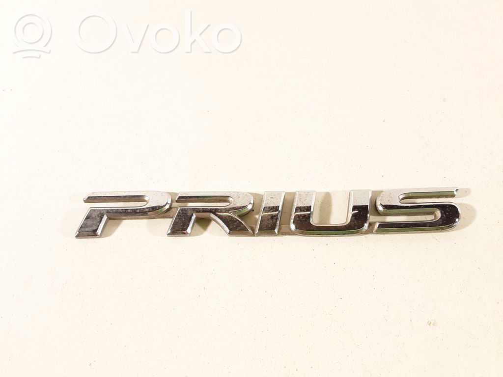 Toyota Prius (XW20) Ražotāja plāksnīte / modeļa burti 