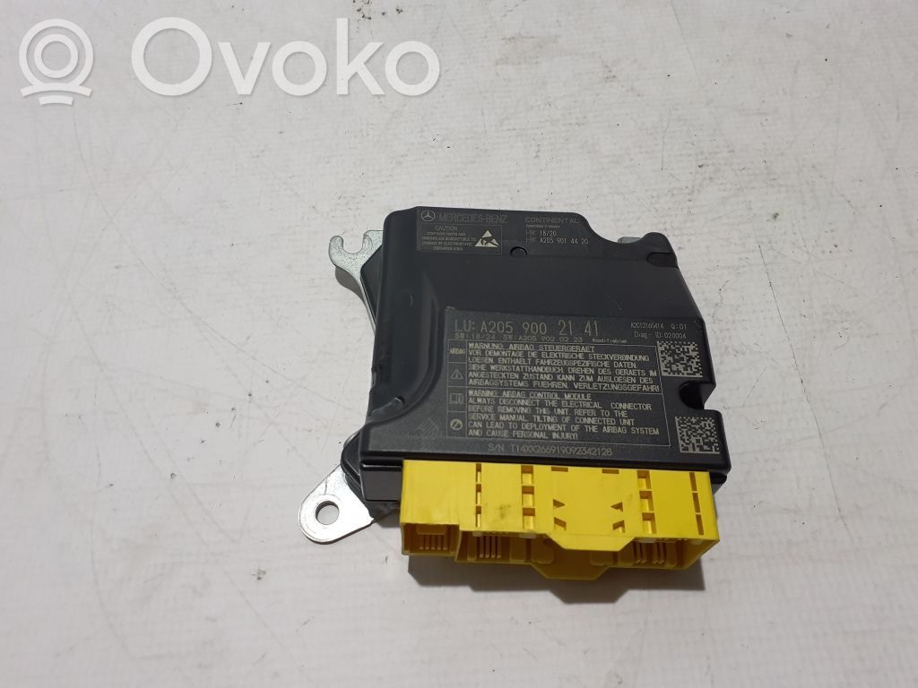 Mercedes-Benz C W205 Unitate/modul de comandă airbaguri 