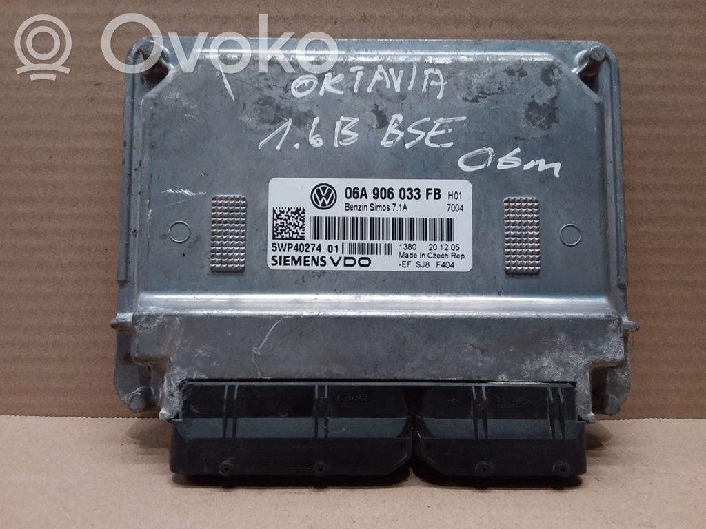 Engine control unit/module   06A906033FB,5WP40274