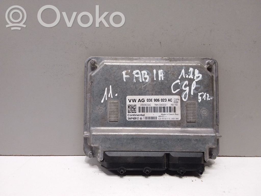 Engine control unit/module   03E906023AC,5WP40912