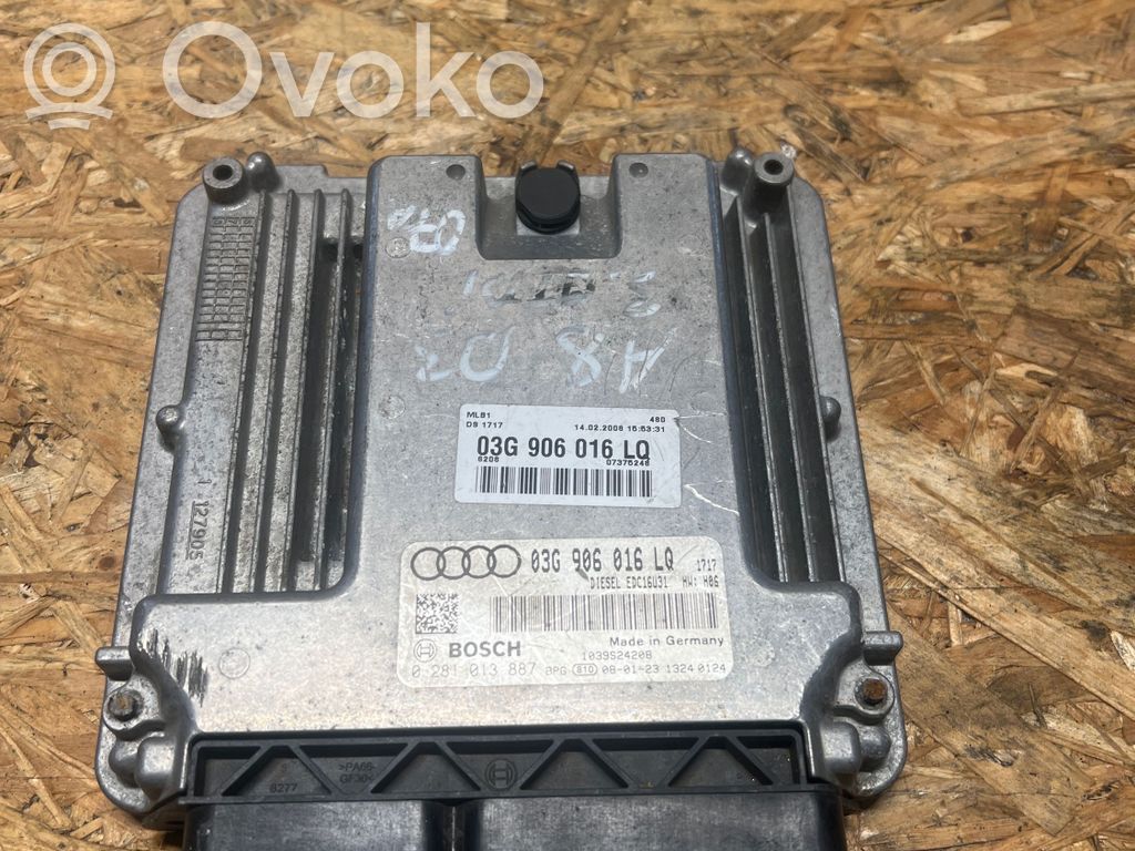 Engine control unit/module   03G906016LQ,0281013887