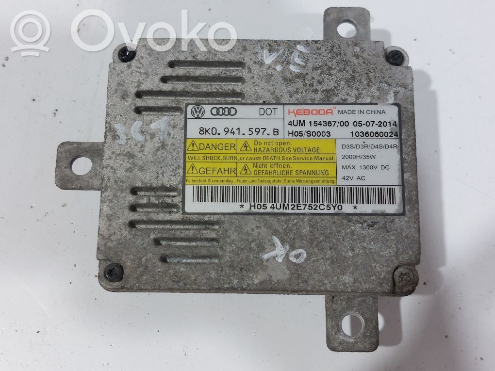 Unité de commande / module Xénon   8K0941597B,8K0941597B,8K0941597B