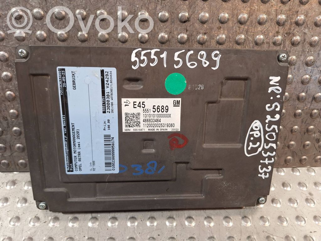 Opel Astra K Engine control unit/module 