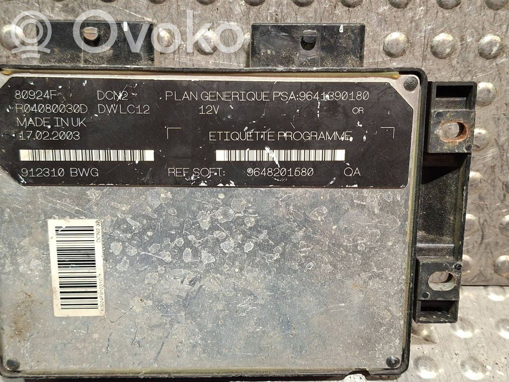 Peugeot 206 Engine control unit/module 
