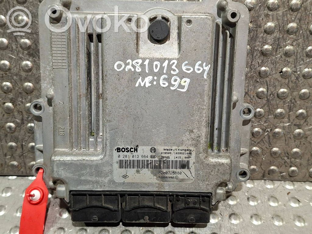 Engine control unit/module   S25053699,8200726880,0281013664,8200828821