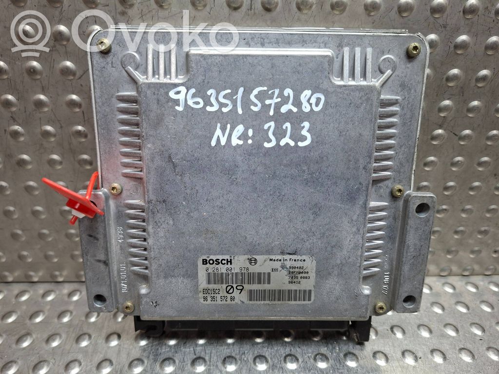 Engine control unit/module   S26282323,0281001978,9635157280