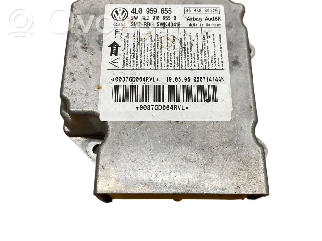 Airbag control unit/module   4L0959655,4L0910655B,05H38S0120,0037GD064RVL,5WK43419