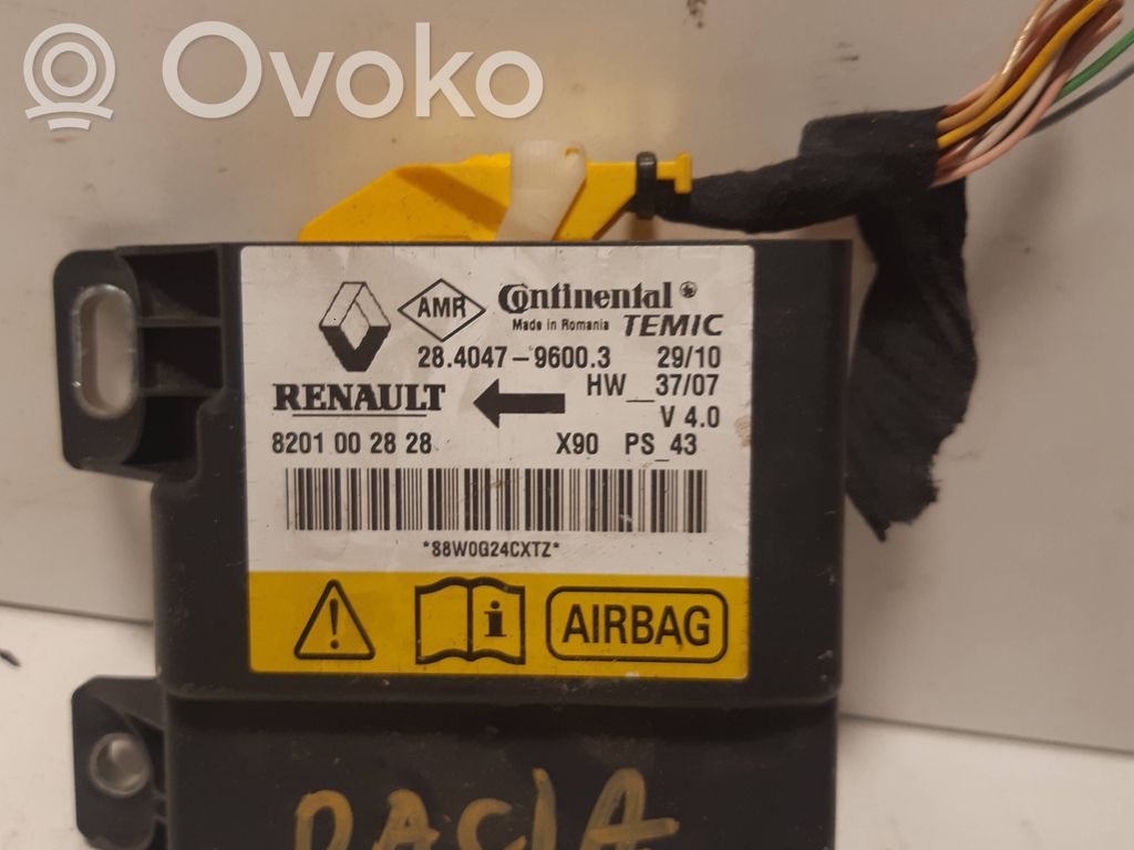 Dacia Sandero Airbag control unit/module 