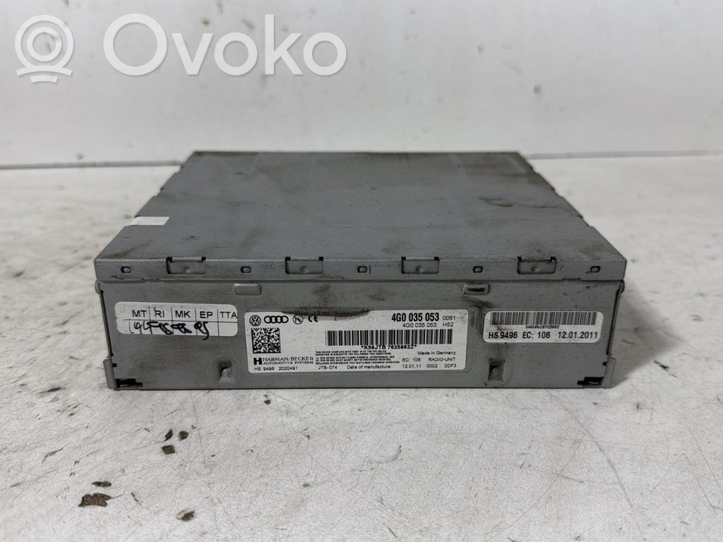 Audi A5 Sportback 8TA Unitate principală radio/CD/DVD/GPS 