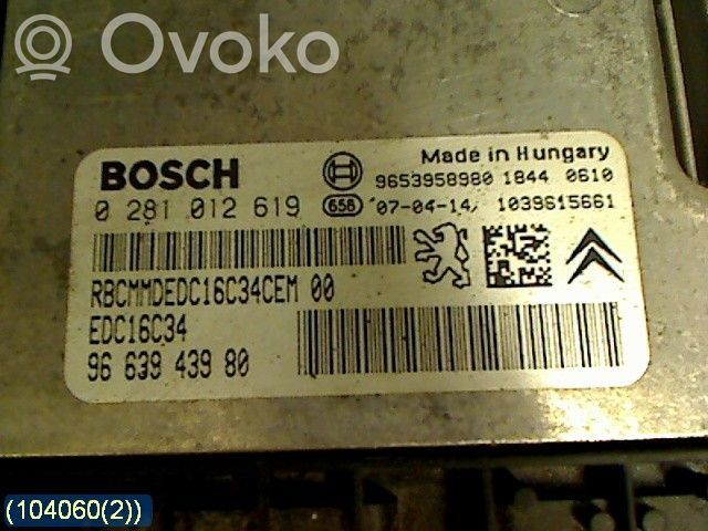 Peugeot Partner Injection control unit/module 