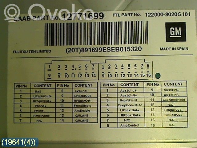 Saab 9-5 Panel / Radioodtwarzacz CD/DVD/GPS 