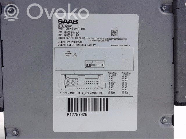 Saab 9-3 Ver2 GPS navigation control unit/module 