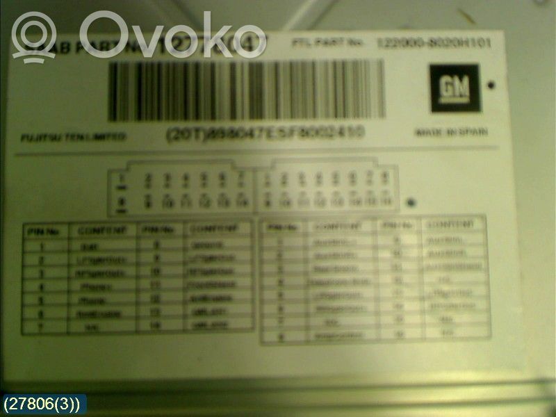 Saab 9-5 Unitate principală radio/CD/DVD/GPS 