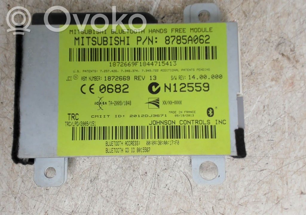 Модуль «Bluetooth»   8785A062,8785A062