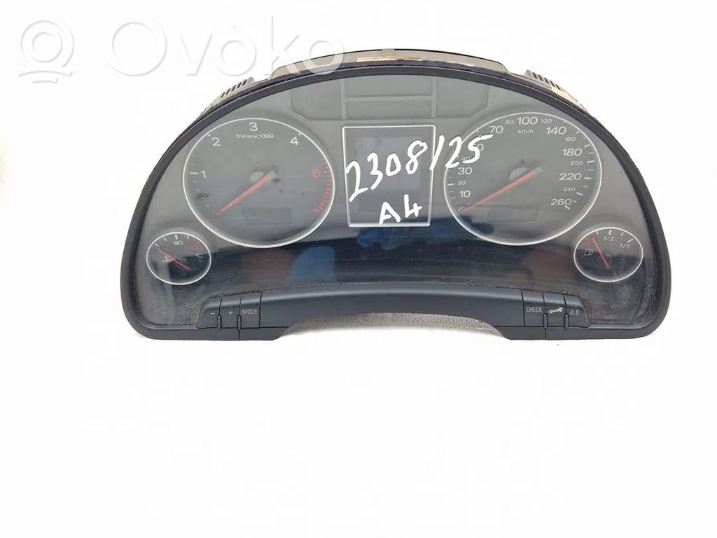 Audi A4 S4 B6 8E 8H Vitezometru (grup de instrumente) 