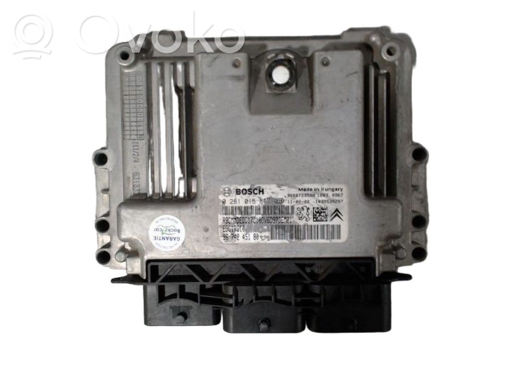 Unidad de control/módulo ECU del motor   1607101680,1607101680,EDC17C10PSA