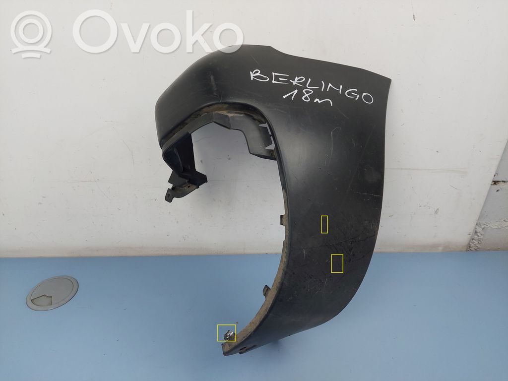 Citroen Berlingo Moldura de la esquina del parachoques trasero 