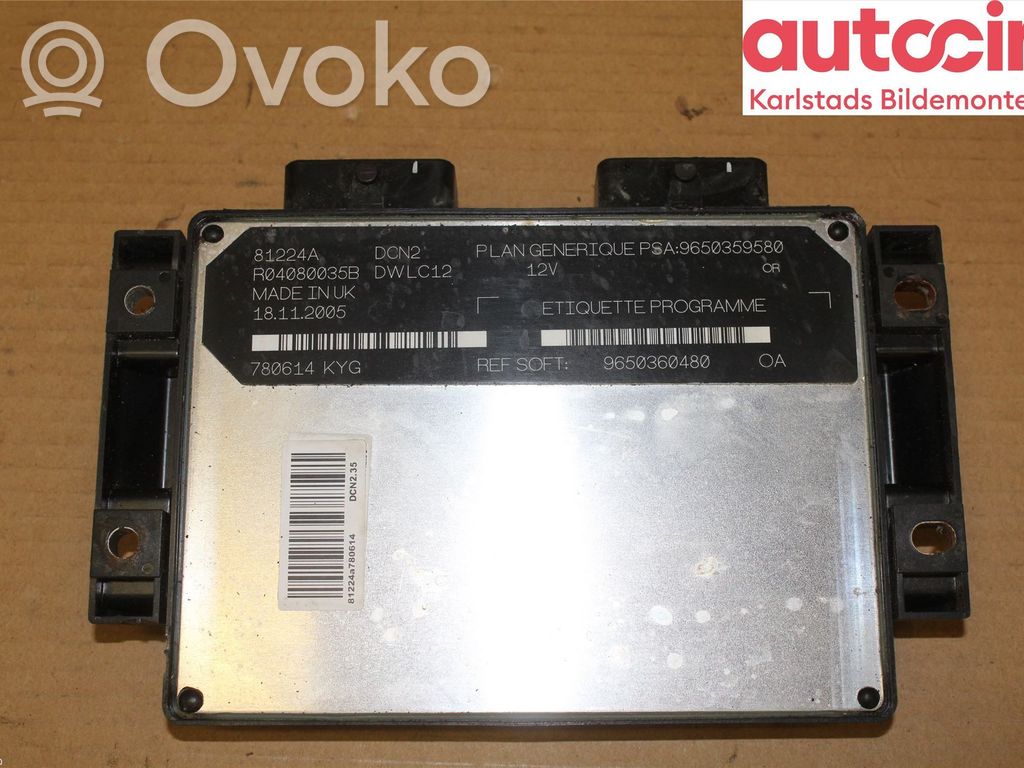 Citroen Berlingo Injection control unit/module 
