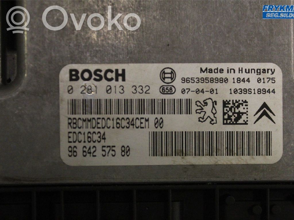 Peugeot 407 Injection control unit/module 
