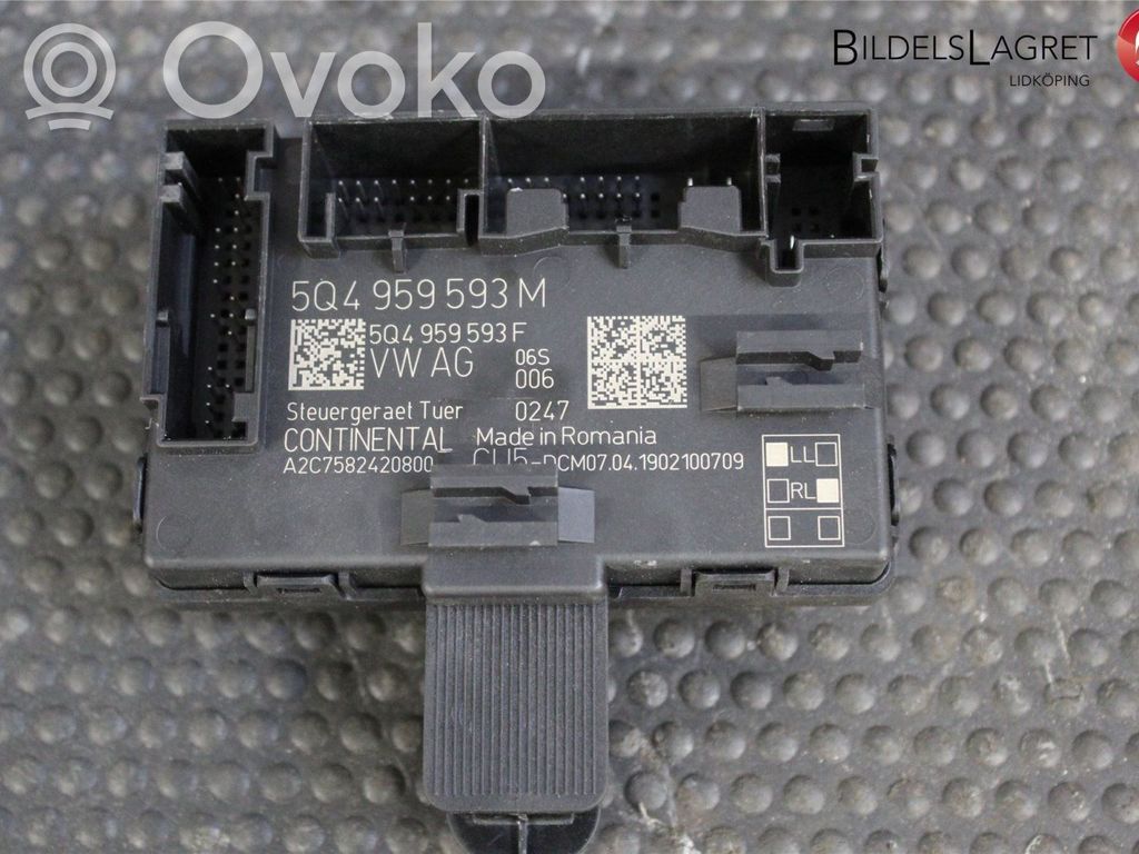 Unité de commande module de porte   5Q4959593F,5Q4959593M,5Q4959593M