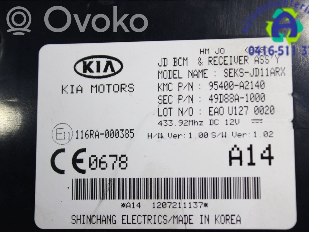 KIA Ceed Autres unités de commande / modules 