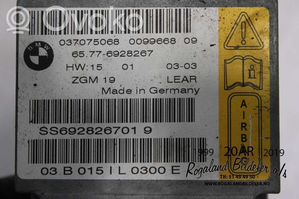 BMW 7 E65 E66 Module de contrôle airbag 