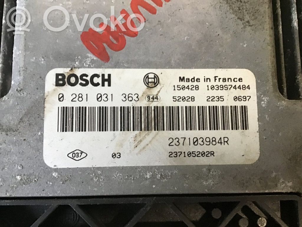 Engine control unit/module ECU   93457323,237103984R,237103984R,0281031363,237103984R,93457323