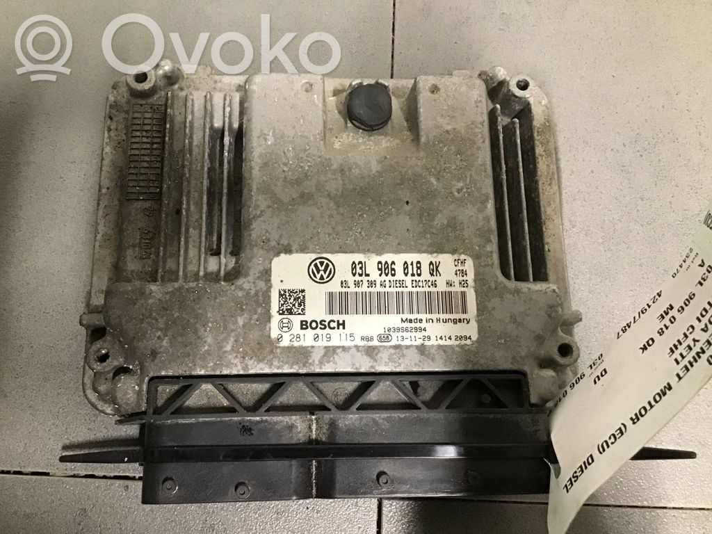 Skoda Yeti (5L) Unidad de control/módulo ECU del motor 