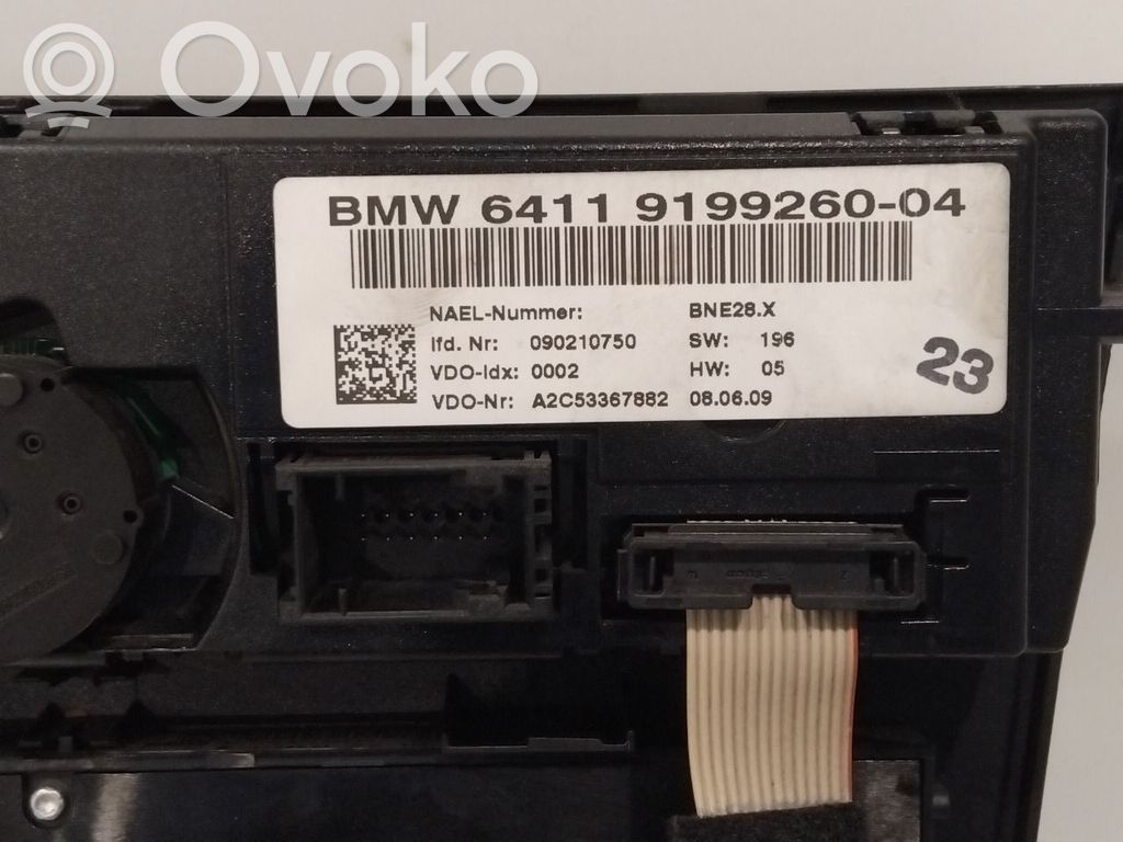 Console centrale, commande chauffage/clim   64119199260,64119199260