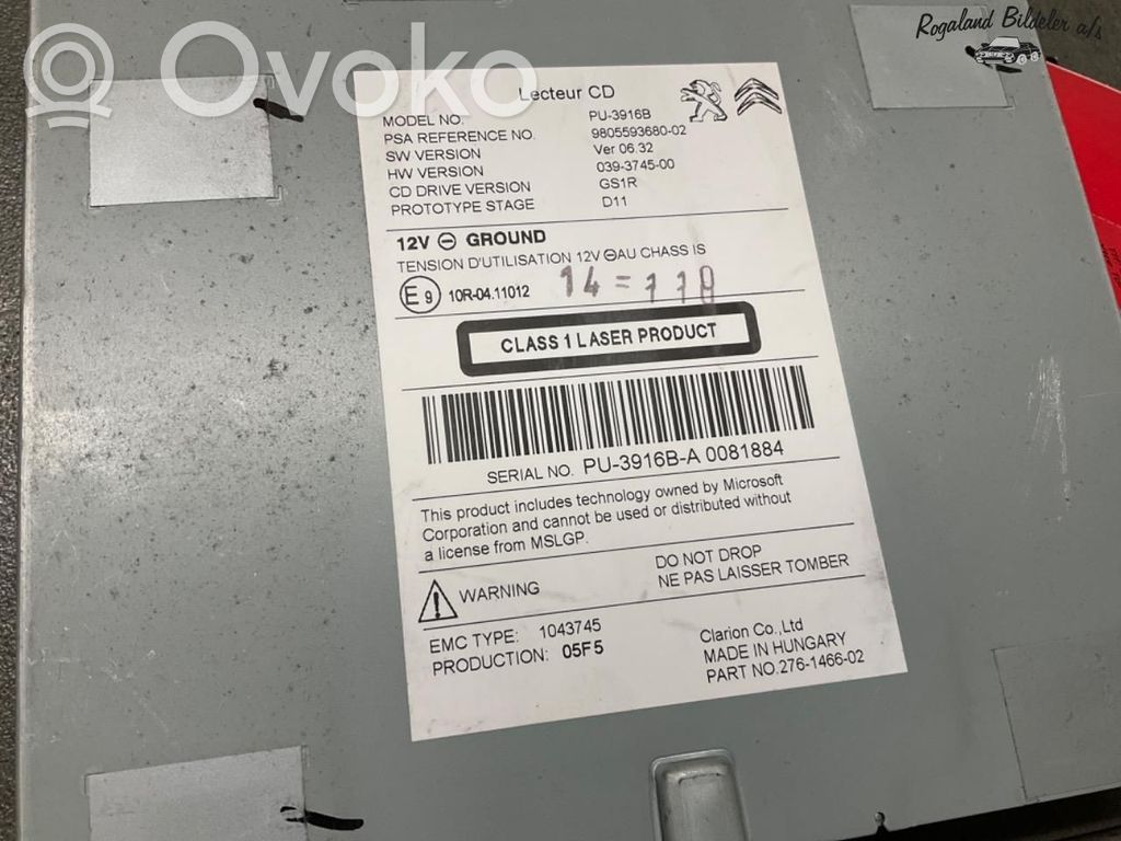 Peugeot 308 Changeur CD / DVD
