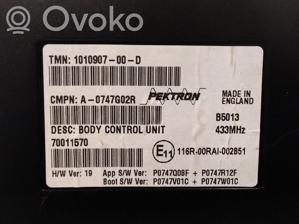 Autres unités de commande / modules   101090700D,101090700D