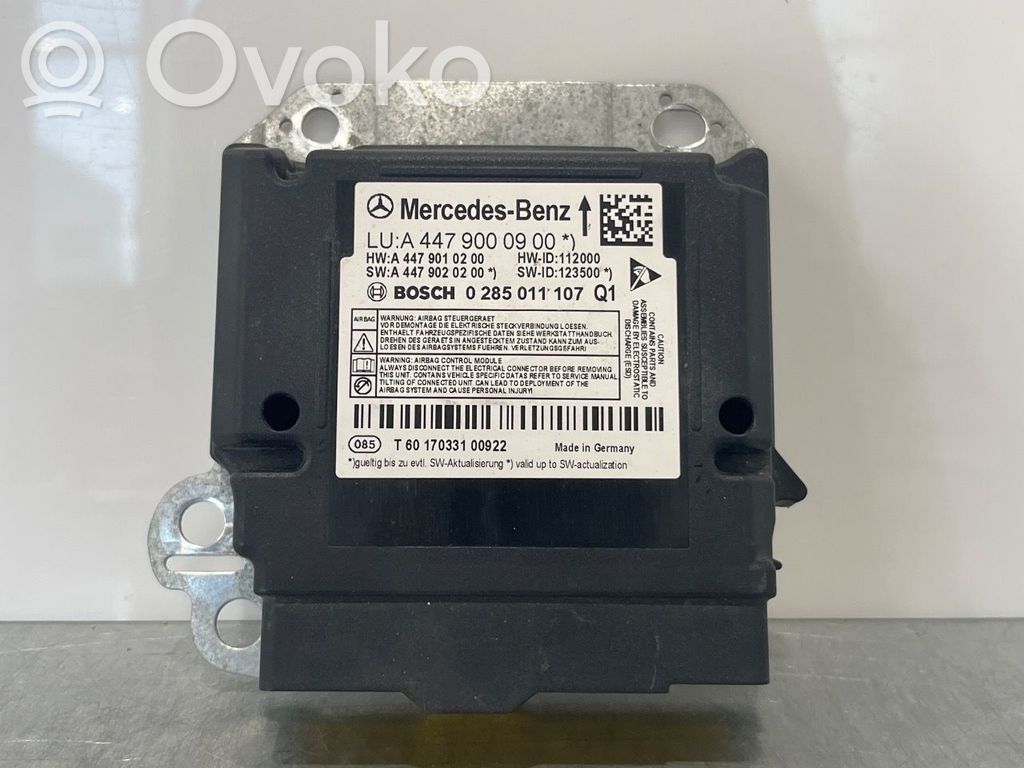 Mercedes-Benz Vito Viano W447 Sterownik / Moduł Airbag