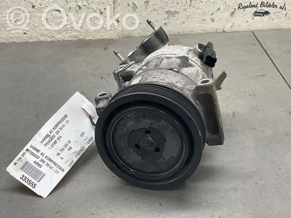 Peugeot 308 Air conditioning (A/C) compressor (pump) 