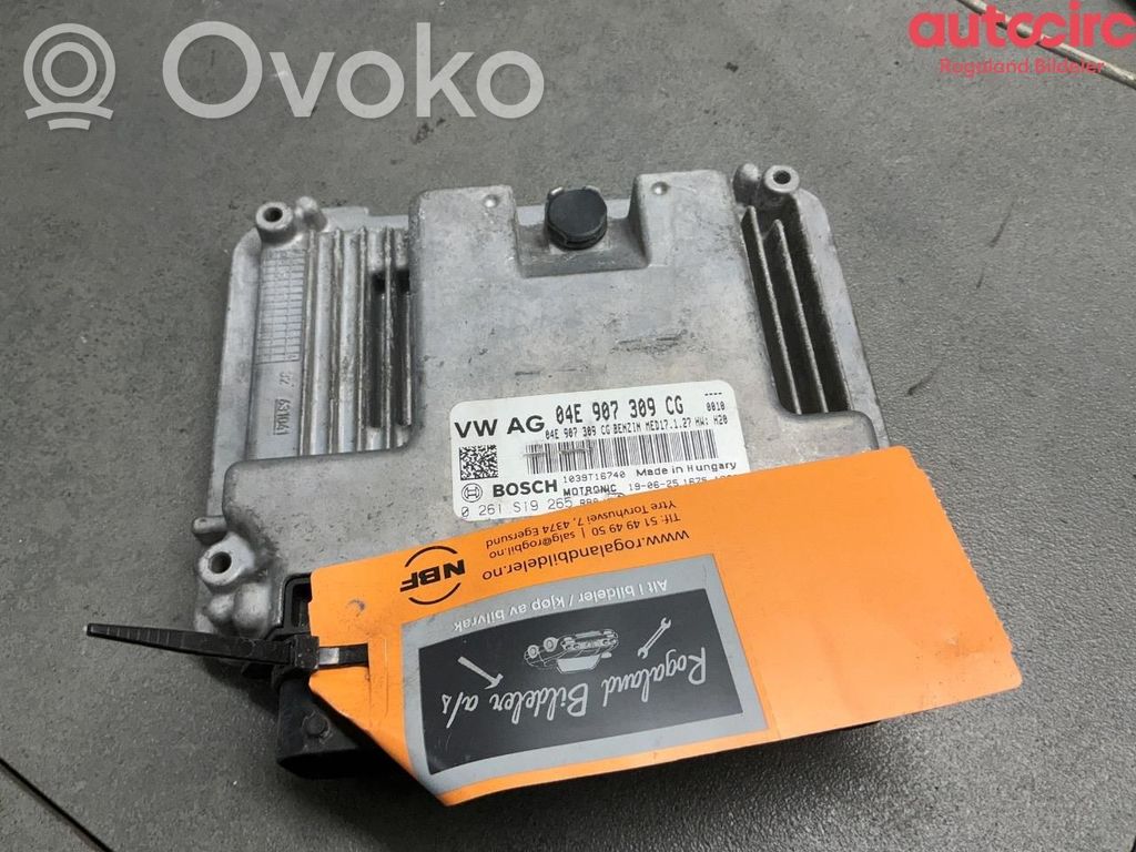 Komputer / Sterownik ECU silnika   04E906024G,04E907309CG,04E907309CG,0261S19265,04E906024G,04E907309CG