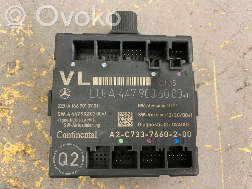 Mercedes-Benz Vito Viano W447 Sterownik / Moduł drzwi 