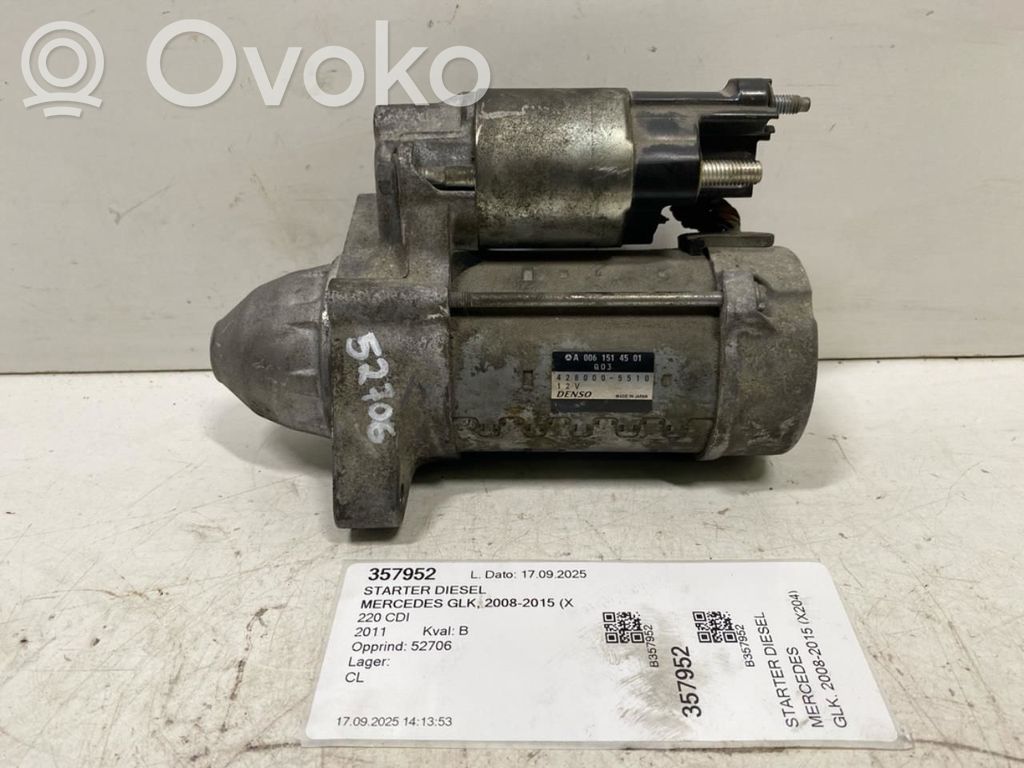 Mercedes-Benz GLK (X204) Electromotor 