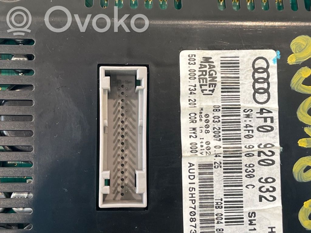 Audi A6 S6 C6 4F Vitezometru (grup de instrumente) 