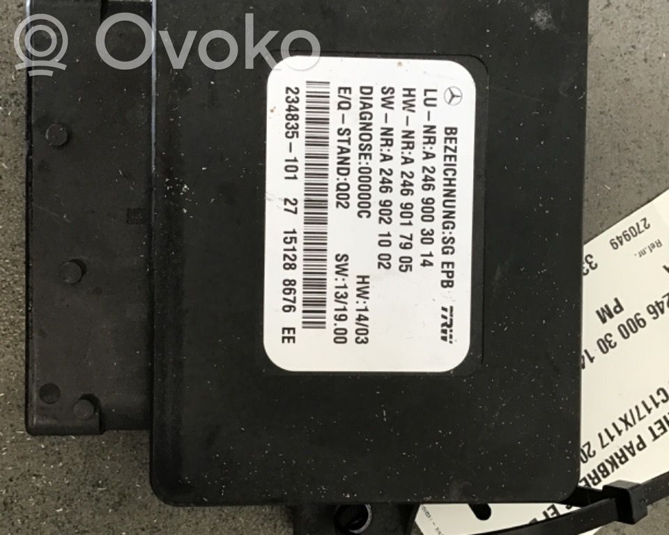 Mercedes-Benz CLA C117 X117 W117 Module de commande de frein à main