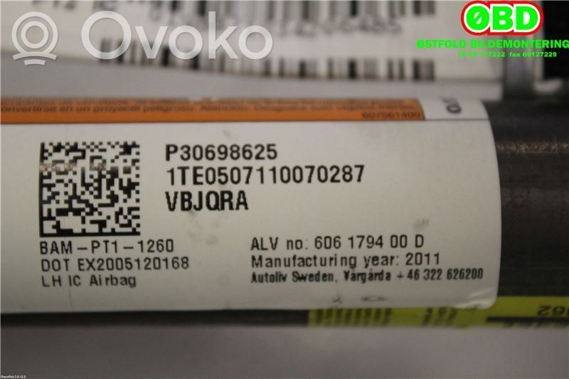 Volvo V50 Kurtyna airbag 